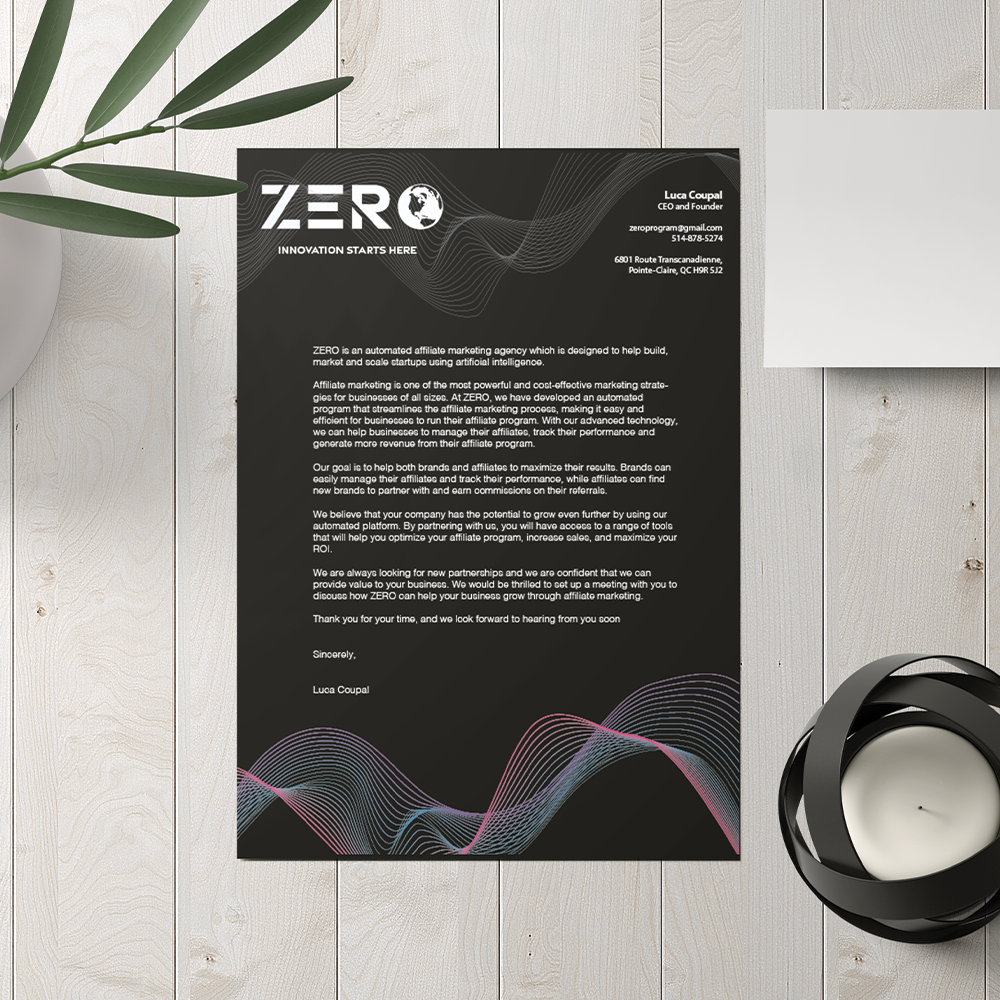 zero letterhead